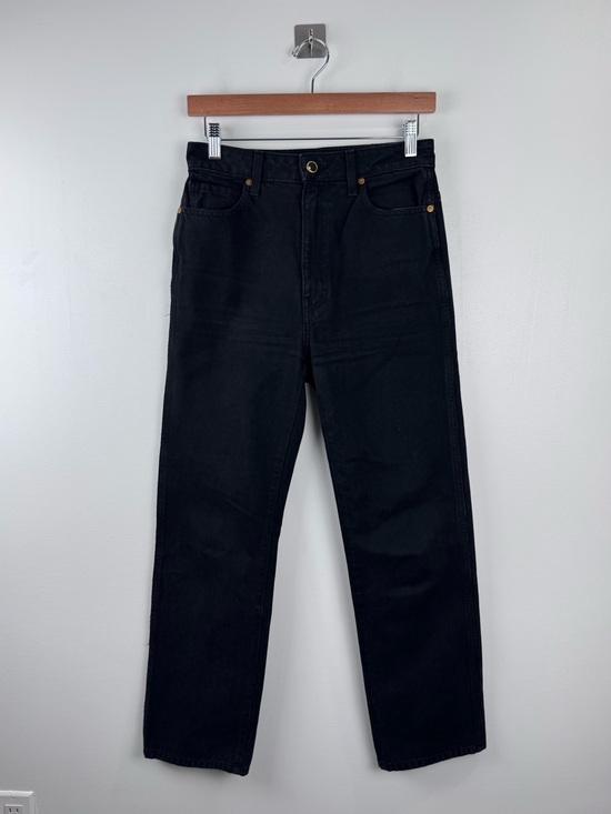 KHAITE Denim - Khaite Women Abigail Black Straight Leg Jean Size 26